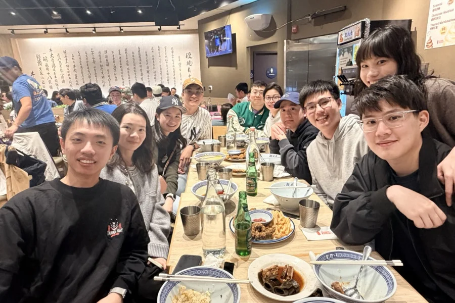 Dennis and friends cheering for Team Taiwan at a World Baseball Classic watch party in Cupertino